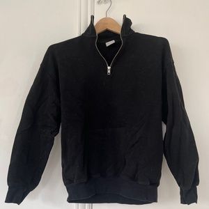 Black half zip sweater